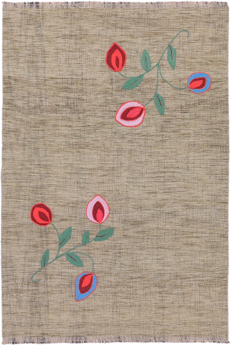 Tapete afegão Kilim Afegão Flower 241x163 241x163, Tapete persa Tecido à mão