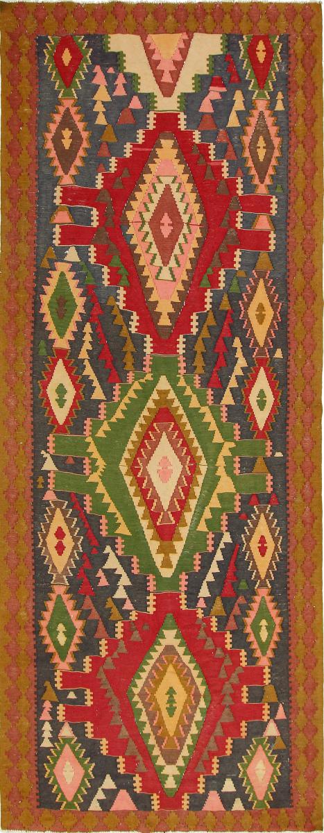 Tapete persa Kilim Fars Azerbaijan Antigo 383x144 383x144, Tapete persa Tecido à mão