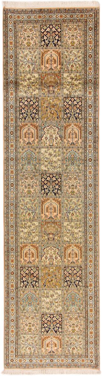 Tappeto indiano Cachemire di Seta 299x77 299x77, Tappeto persiano Annodato a mano