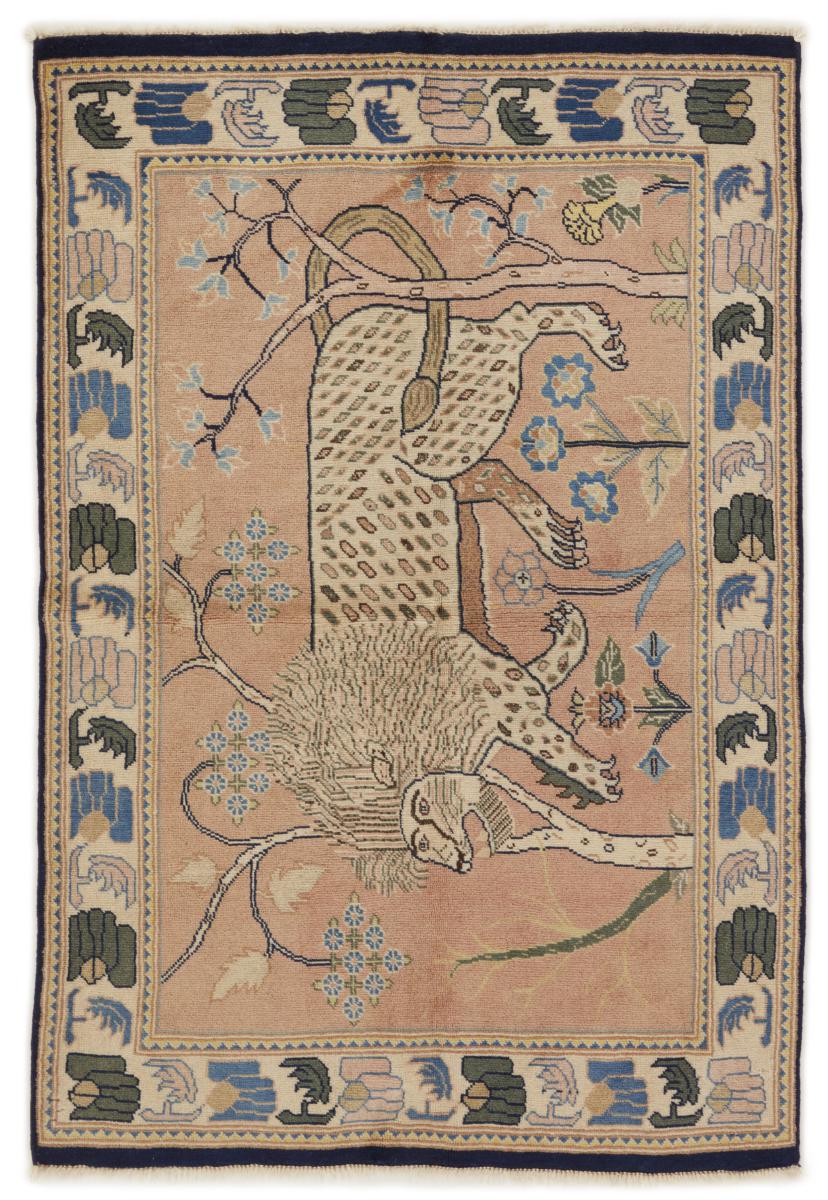 Persian Rug Ardebil Sherkat 4'11"x3'4" 4'11"x3'4", Persian Rug Knotted by hand