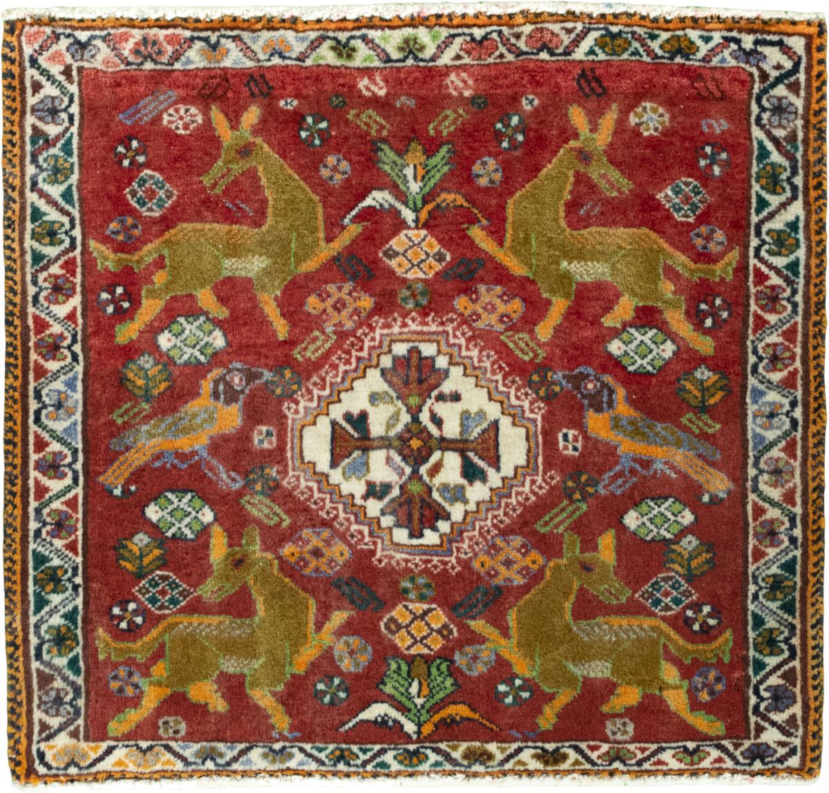 Persian Rug Shiraz 59x66 59x66, Persian Rug Knotted by hand