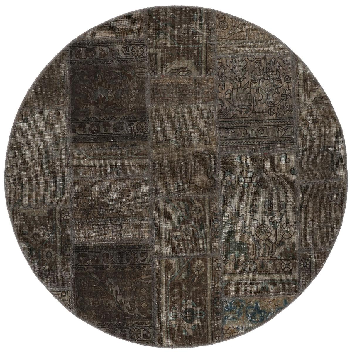 Tapis persan Patchwork 151x149 151x149, Tapis persan Noué à la main