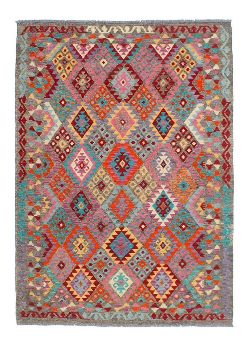 Afghan rug Kilim Afghan 8'0"x5'7" 8'0"x5'7", Persian Rug Woven by hand