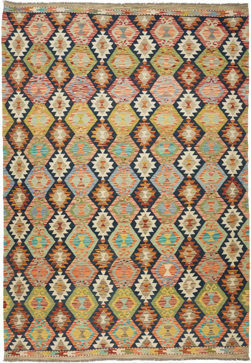 Tapis afghan Kilim Afghan 290x201 290x201, Tapis persan Tissé à la main