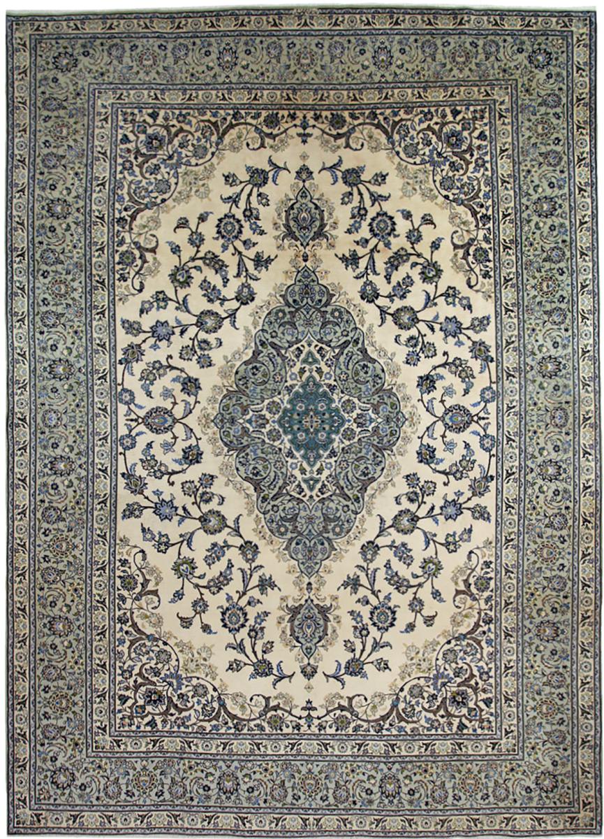 Tapis persan Kashan 409x296 409x296, Tapis persan Noué à la main
