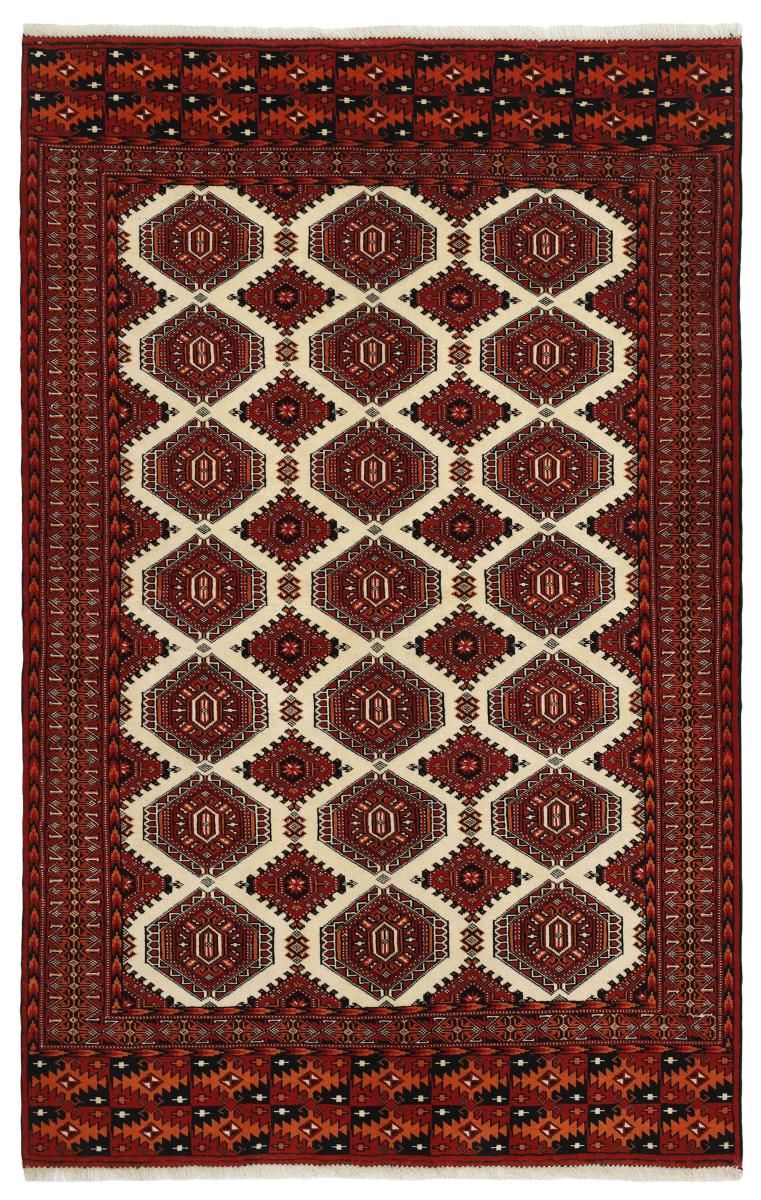 Persian Rug Turkaman 7'11"x5'2" 7'11"x5'2", Persian Rug Knotted by hand