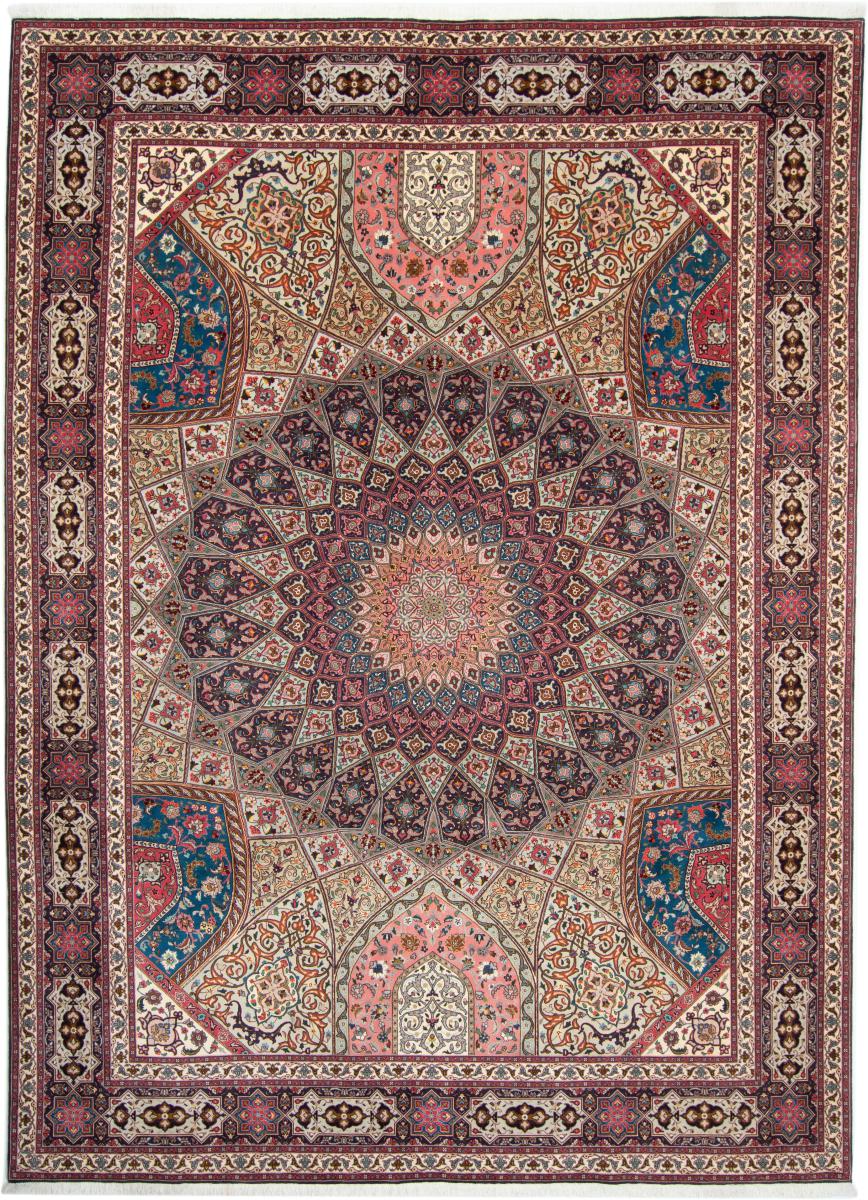 Tapete persa Tabriz 50Raj 359x259 359x259, Tapete persa Atado à mão