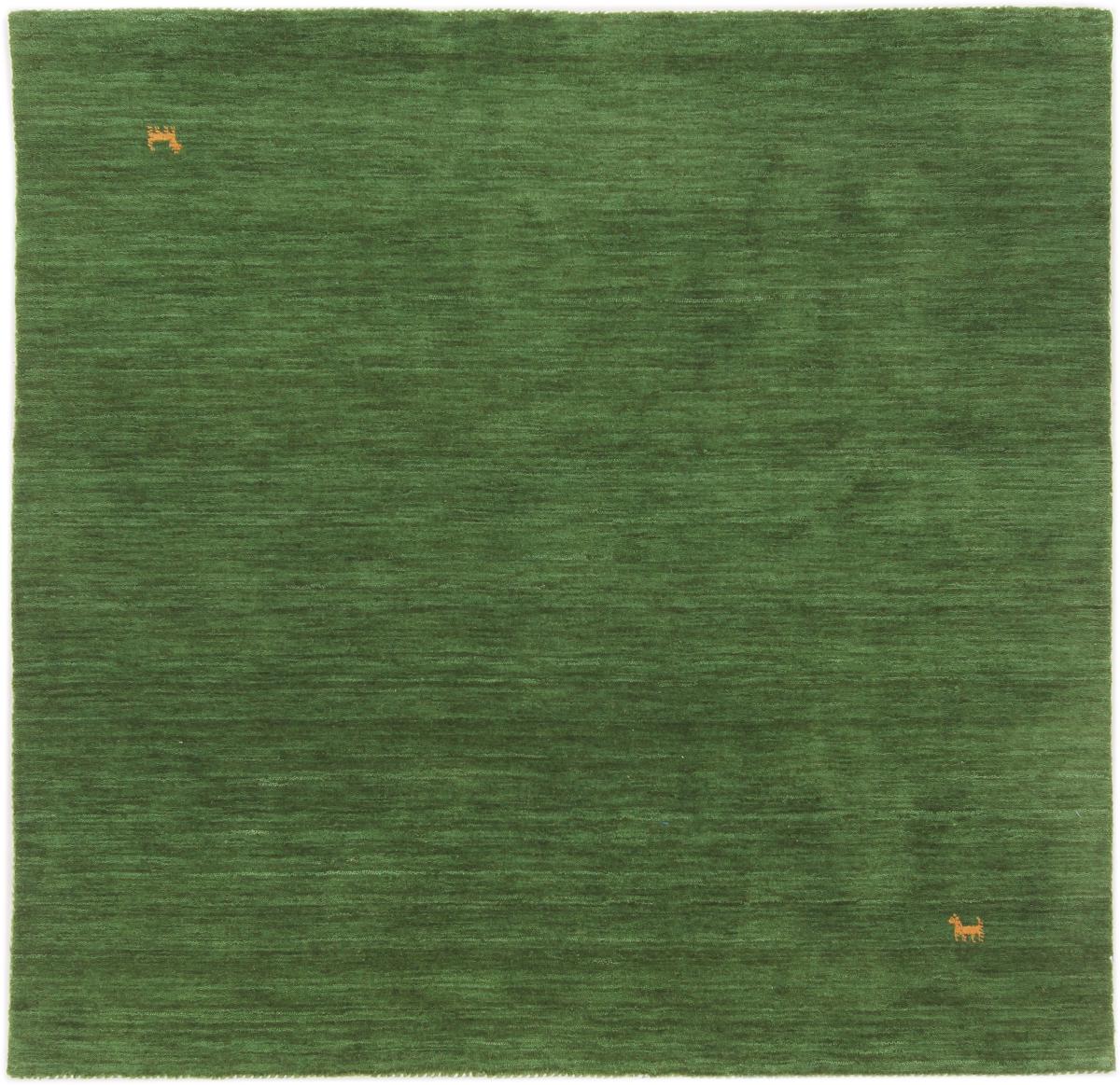 Indo rug Loom Gabbeh Green 149x147 149x147, Persian Rug Loom knotted