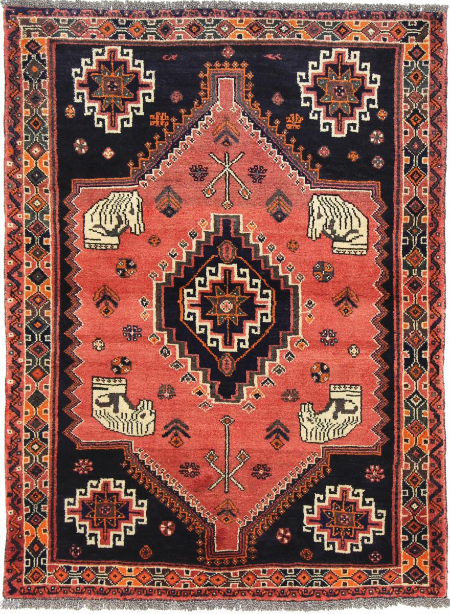 Tapete persa Ghashghai 168x121 168x121, Tapete persa Atado à mão