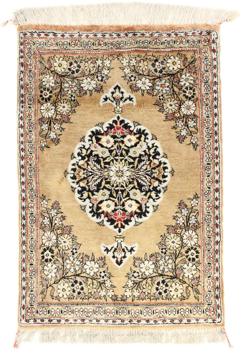 Persisk tæppe Ghom Silke 83x57 83x57, Persisk tæppe Knyttet i hånden