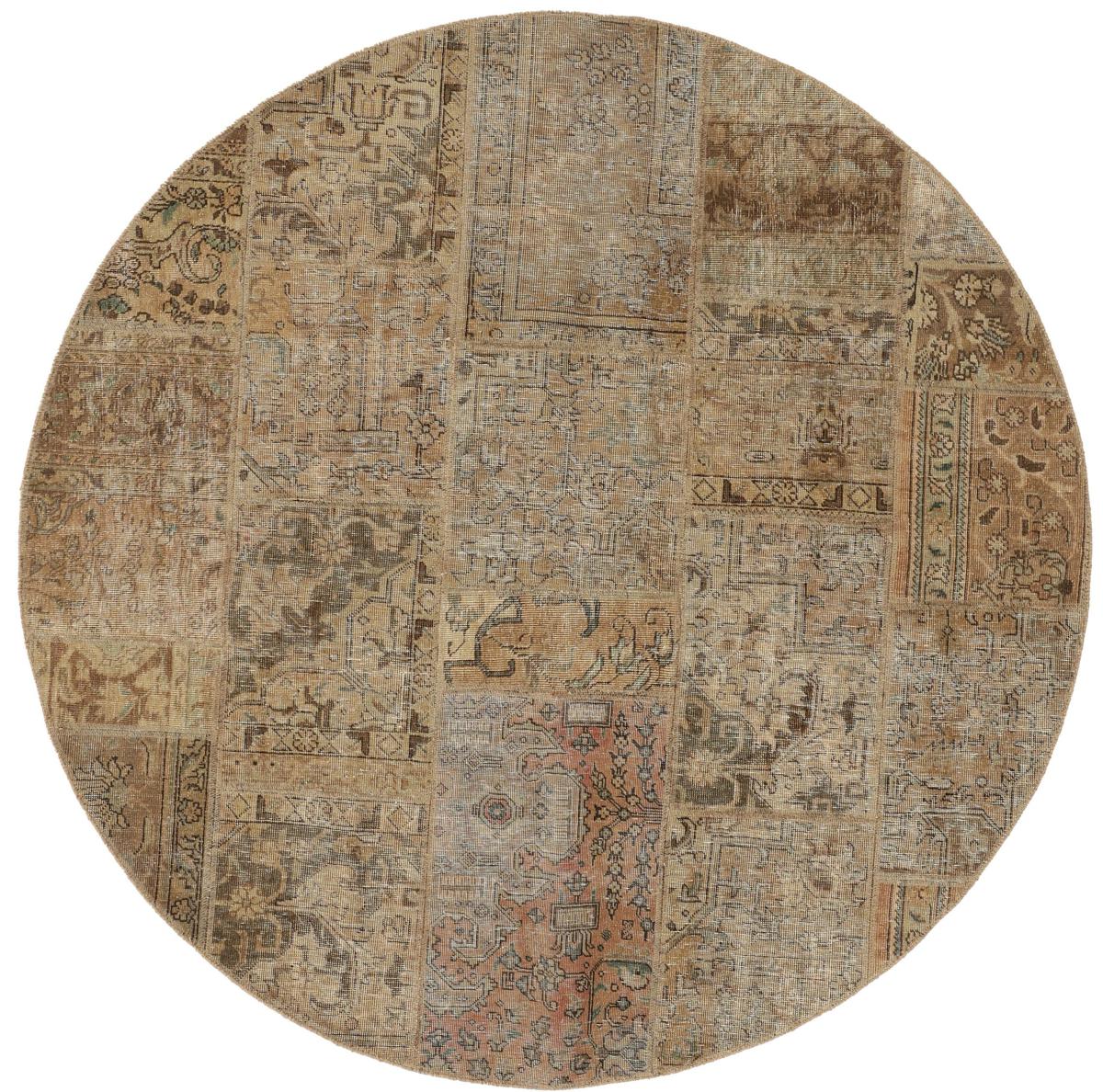 Perzisch tapijt Patchwork 199x201 199x201, Perzisch tapijt Handgeknoopte