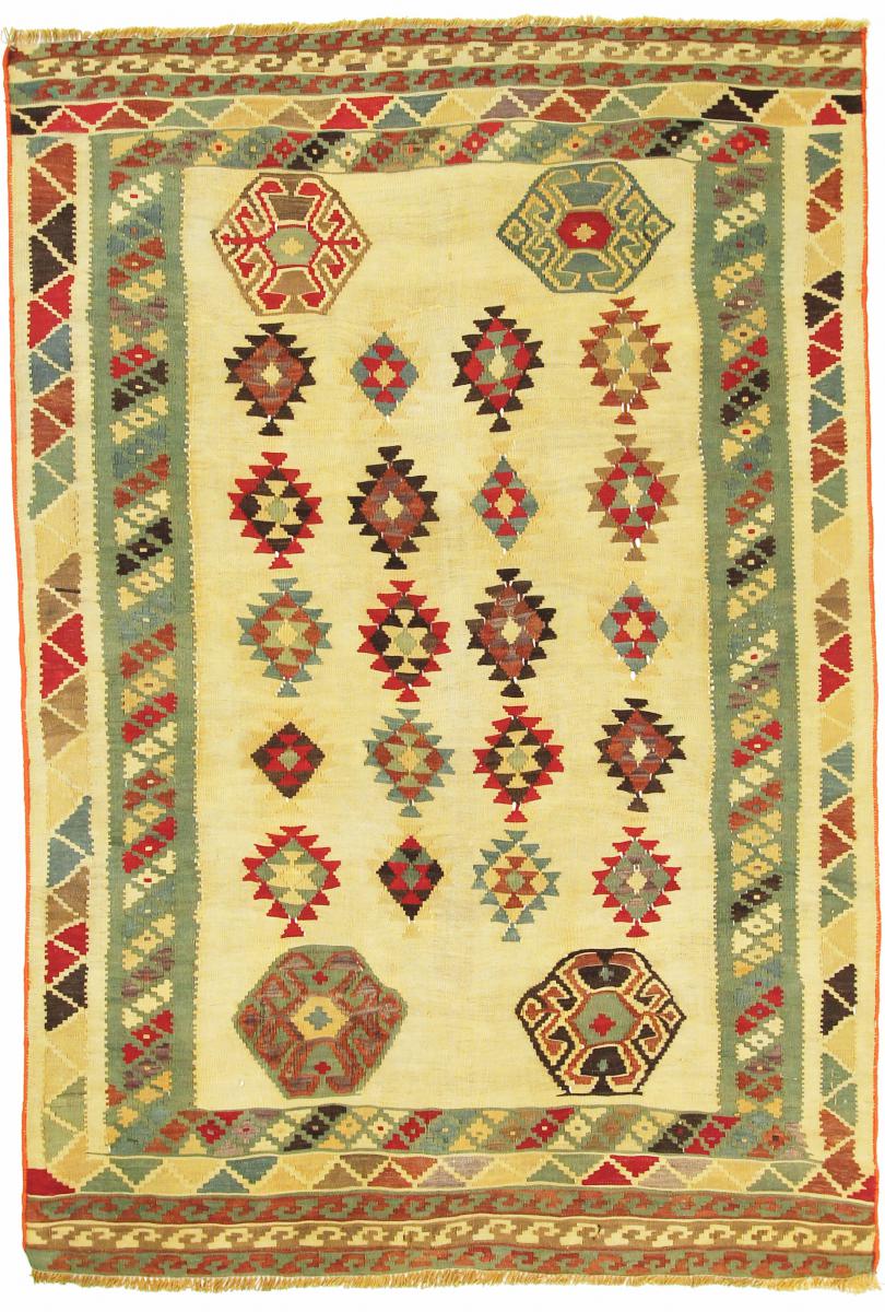 Tapete persa Kilim Fars Old Style 7'1"x4'9" 7'1"x4'9", Tapete persa Tecido à mão