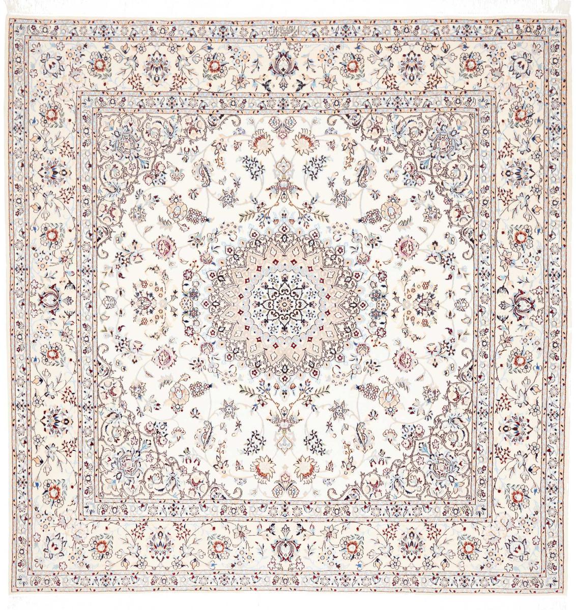 Persialainen matto Nain 6La 201x195 201x195, Persialainen matto Solmittu käsin