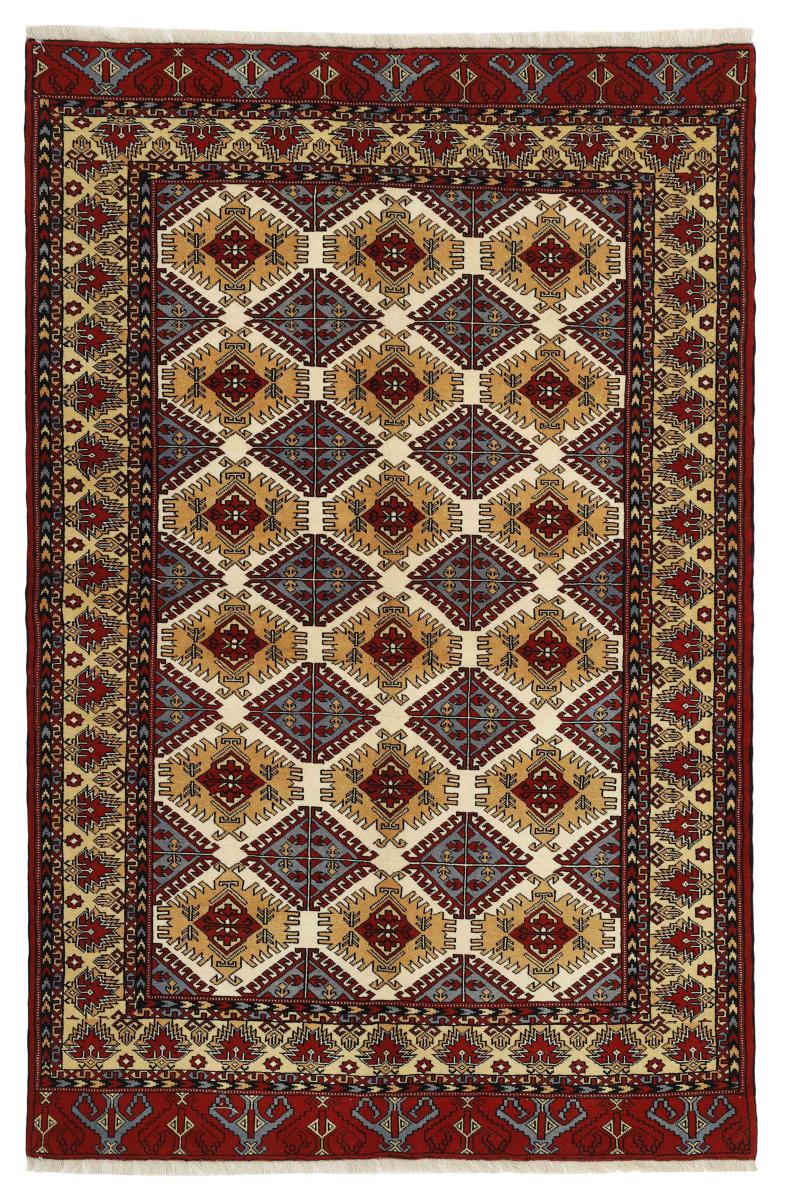 Perzisch tapijt Turkaman 8'0"x5'3" 8'0"x5'3", Perzisch tapijt Handgeknoopte