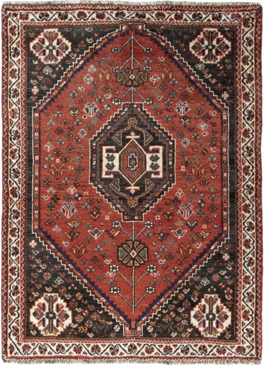 Persian Rug Shiraz 5'2"x3'9" 5'2"x3'9", Persian Rug Knotted by hand