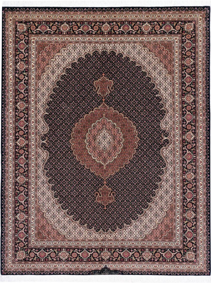 Tapete persa Tabriz Mahi Super 6'4"x5'1" 6'4"x5'1", Tapete persa Atado à mão