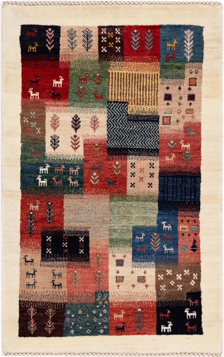 Tapete persa Persa Gabbeh Kashkuli Banafsheh 126x81 126x81, Tapete persa Atado à mão