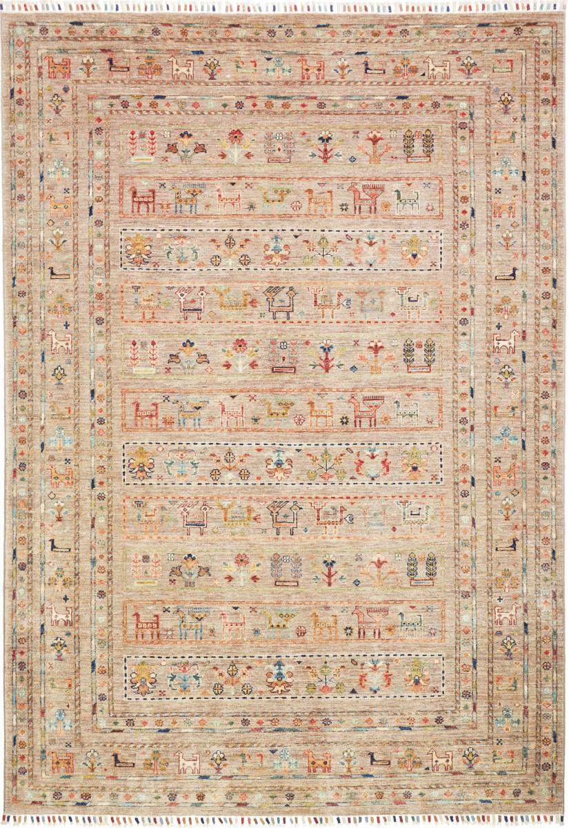 Pakistani rug Design Arijana 7'10"x5'4" 7'10"x5'4", Persian Rug Knotted by hand