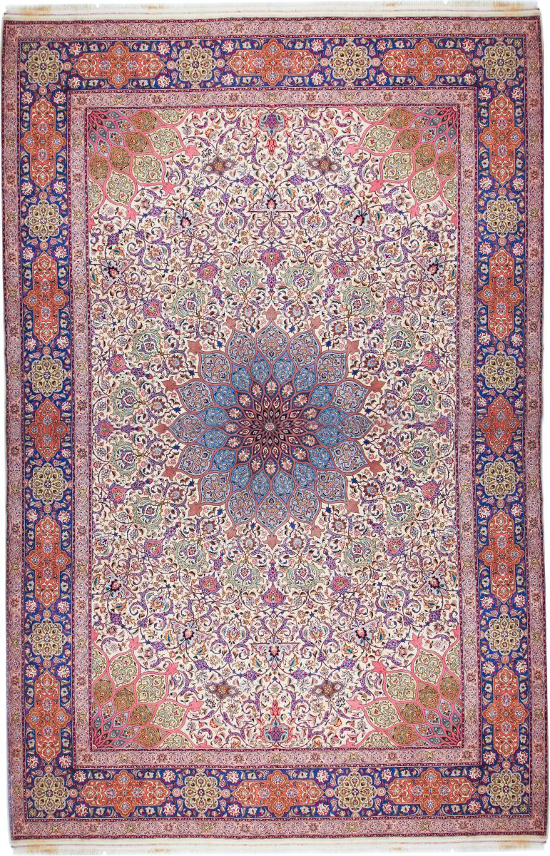 Tapete persa Tabriz Velho 577x371 577x371, Tapete persa Atado à mão