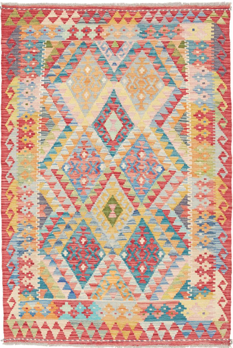 Αφγανικό χαλί Κιλίμ Afghan 146x99 146x99, Περσικό χαλί Οι κόμποι έγιναν με το χέρι