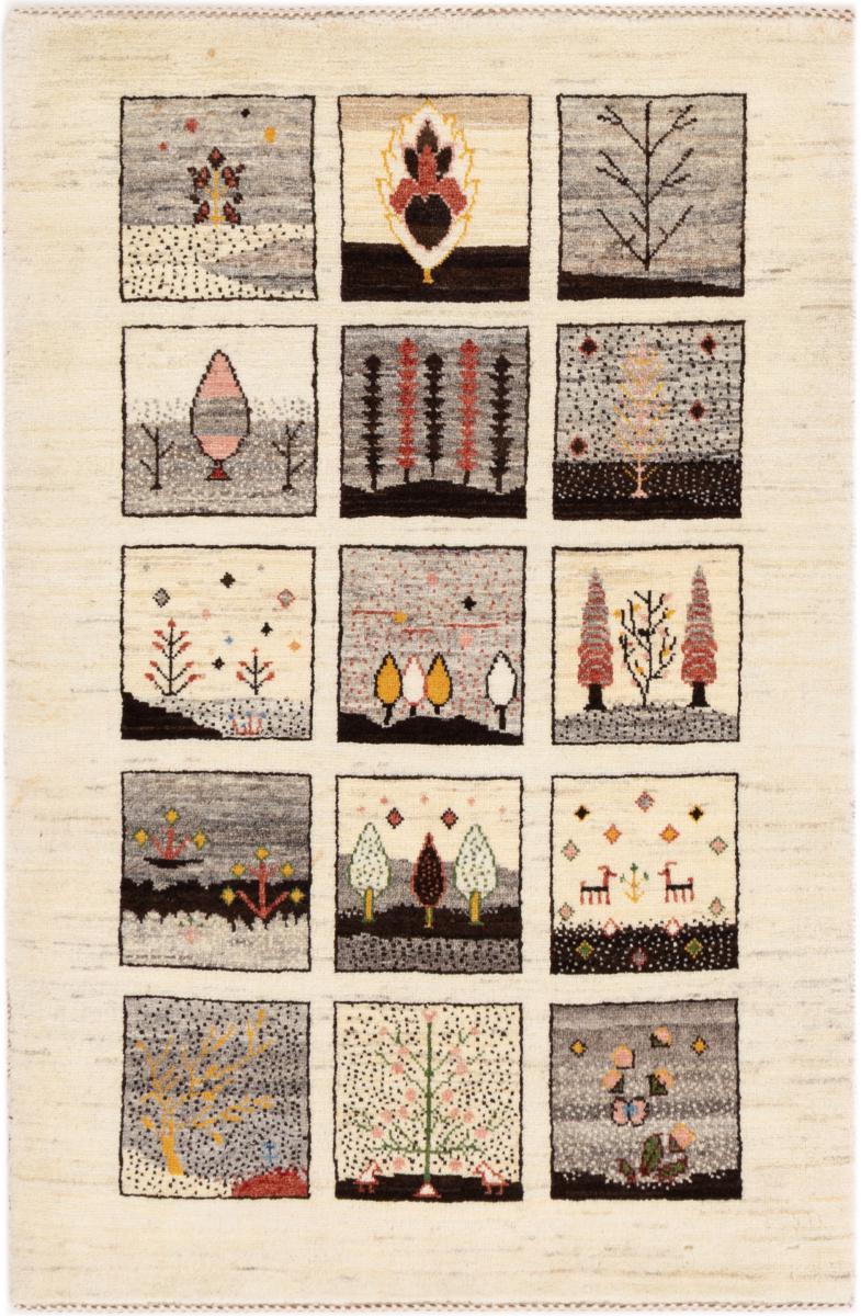 Tapete persa Persa Gabbeh Kashkuli Banafsheh 123x80 123x80, Tapete persa Atado à mão