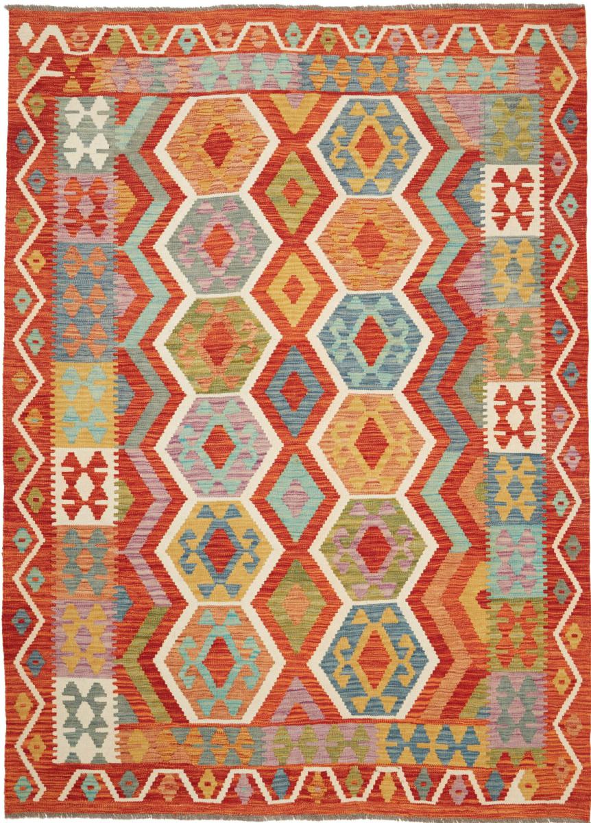 Afghansk teppe Kelim Afghan 234x167 234x167, Persisk teppe Handwoven 