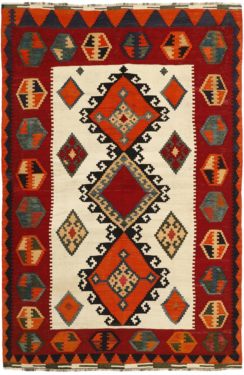 Tapete persa Kilim Fars Heritage 241x156 241x156, Tapete persa Tecido à mão