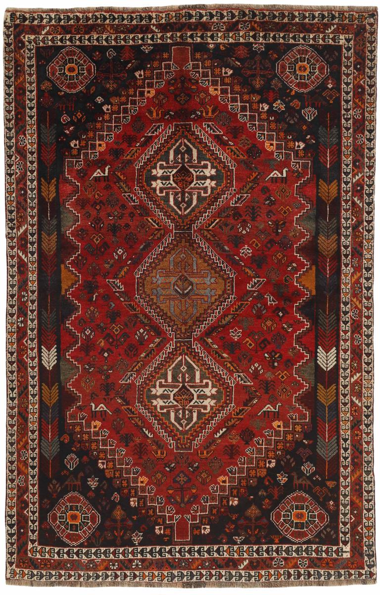 Tapis persan Shiraz 246x161 246x161, Tapis persan Noué à la main