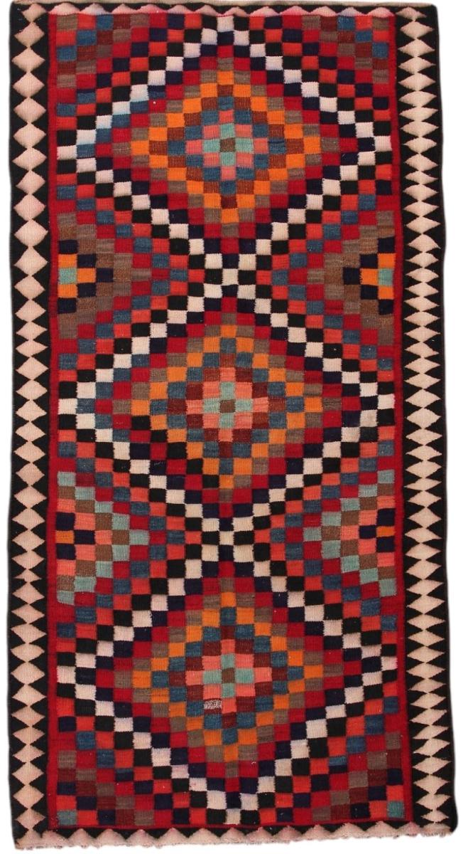 Alfombra persa Kilim Fars Antiguo 311x161 311x161, Alfombra persa Tejido a mano