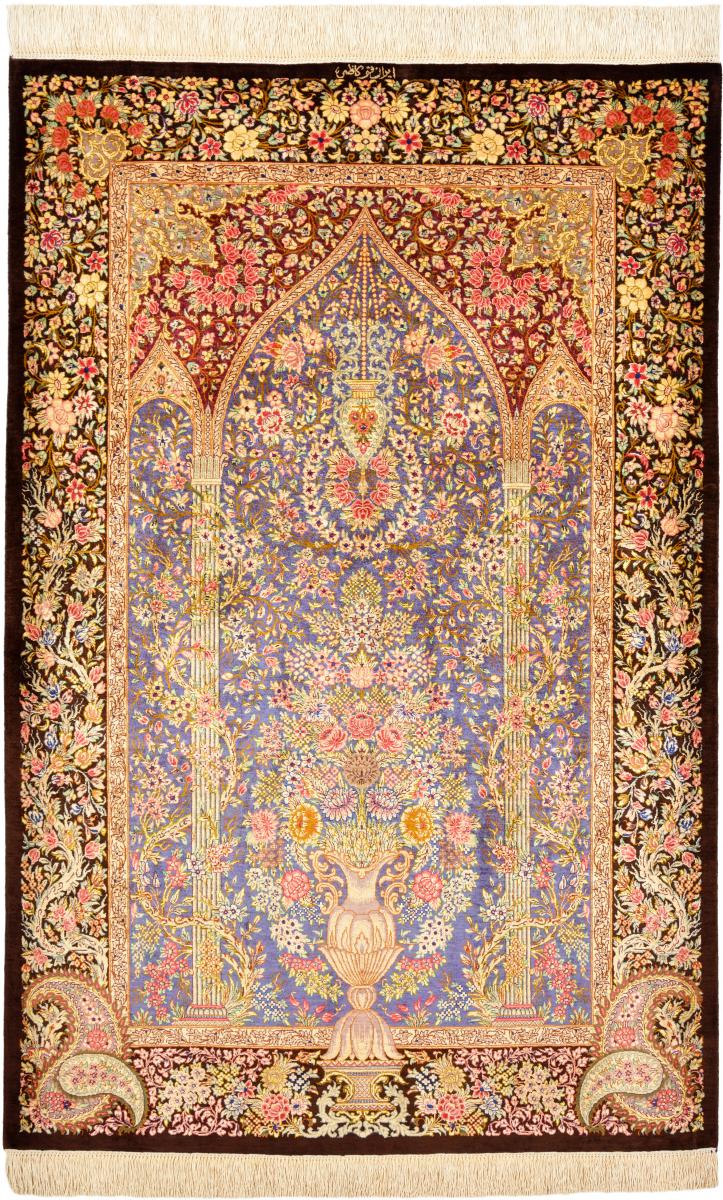Perzijski tepih Qom Svila 156x99 156x99, Perzijski tepih Ručno čvorovan