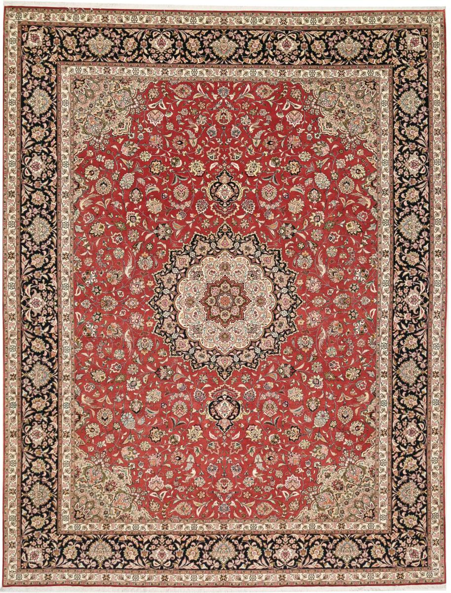 Tapete persa Tabriz 50Raj 12'8"x9'8" 12'8"x9'8", Tapete persa Atado à mão