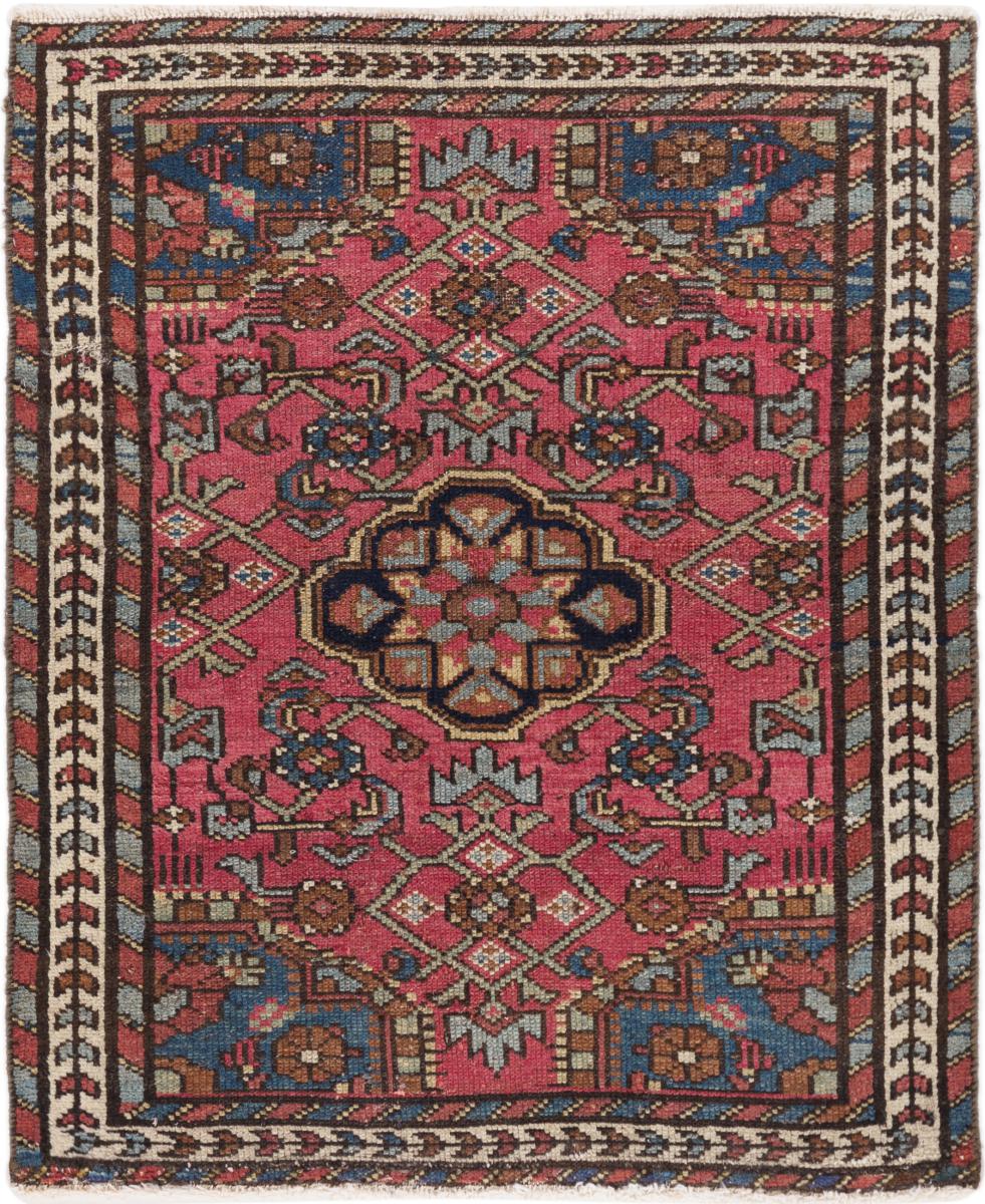 Tapis persan Hamadan Antique 76x65 76x65, Tapis persan Noué à la main