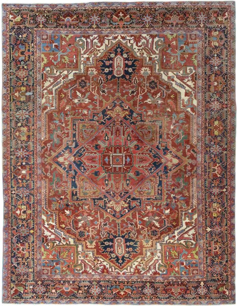 Perzsa szőnyeg Heriz Antik 12'11"x9'11" 12'11"x9'11", Perzsa szőnyeg Kézzel csomózva
