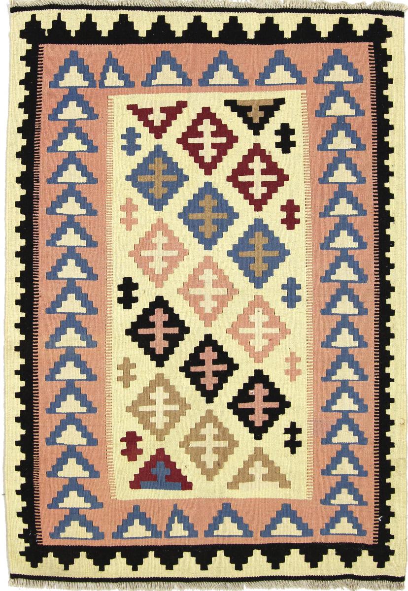 Tapete persa Kilim Fars 4'9"x3'4" 4'9"x3'4", Tapete persa Tecido à mão