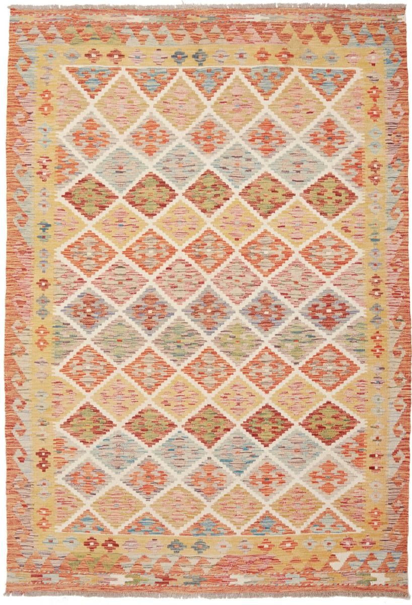 Tapete afegão Kilim Afegão 220x150 220x150, Tapete persa Tecido à mão