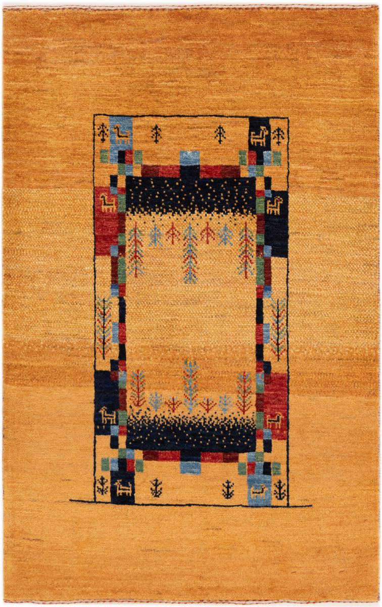 Tapete persa Persa Gabbeh Kashkuli Banafsheh 125x80 125x80, Tapete persa Atado à mão