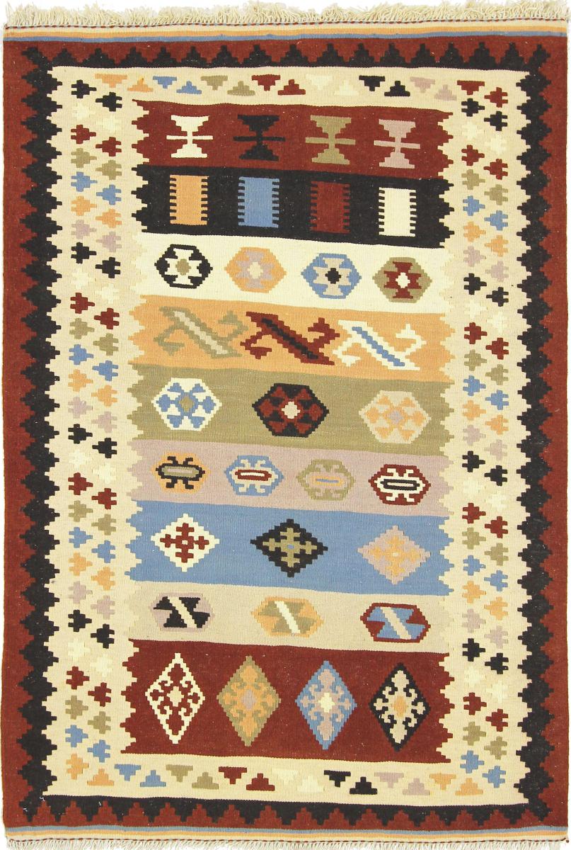 Tapete persa Kilim Fars 4'11"x3'4" 4'11"x3'4", Tapete persa Tecido à mão