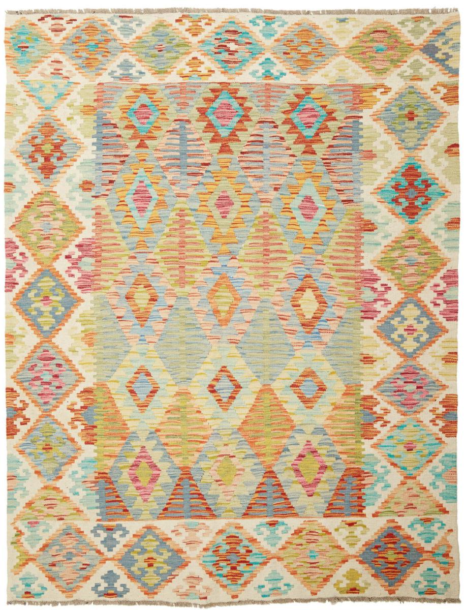 Tapete afegão Kilim Afegão 206x159 206x159, Tapete persa Tecido à mão