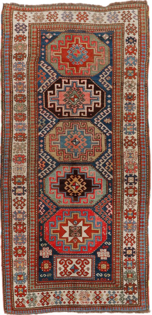 Ρωσικό χαλί Kazak πολύτιμα λόγω παλαιότητας 279x139 279x139, Περσικό χαλί Οι κόμποι έγιναν με το χέρι