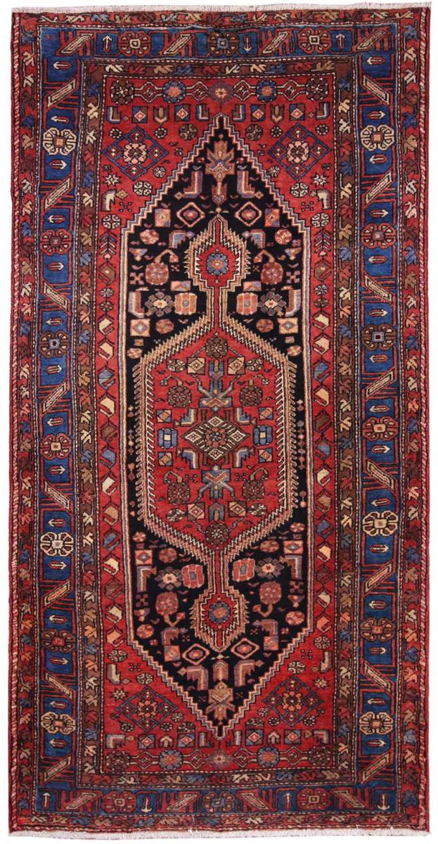 Persisk tæppe Hamadan 253x129 253x129, Persisk tæppe Knyttet i hånden