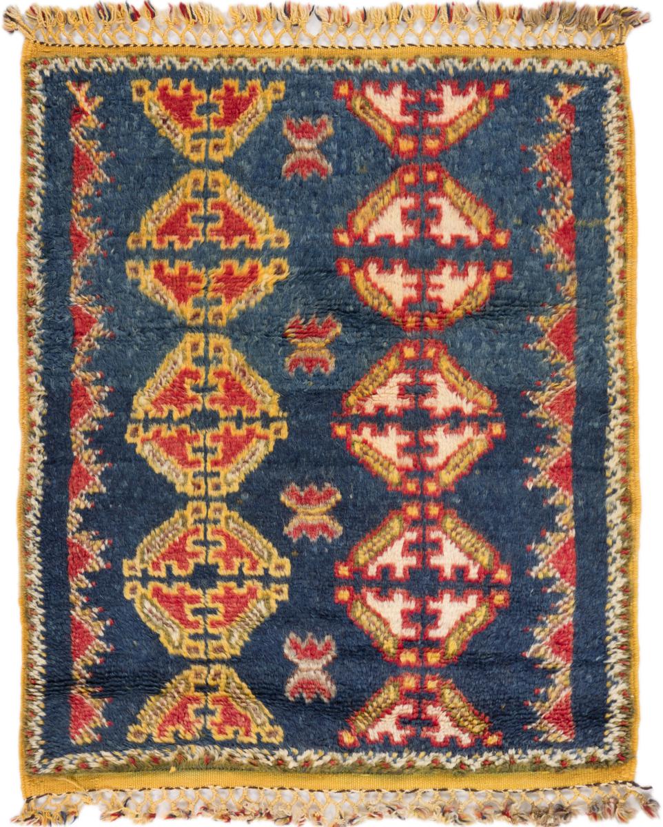 Moroccan Rug Berber Maroccan Beni Ourain 2'9"x2'6" 2'9"x2'6", Persian Rug Knotted by hand