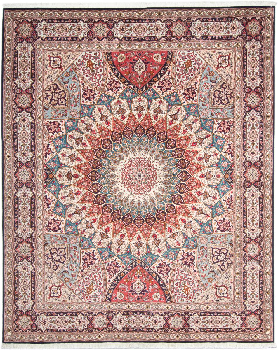 Tapete persa Tabriz 50Raj 255x203 255x203, Tapete persa Atado à mão