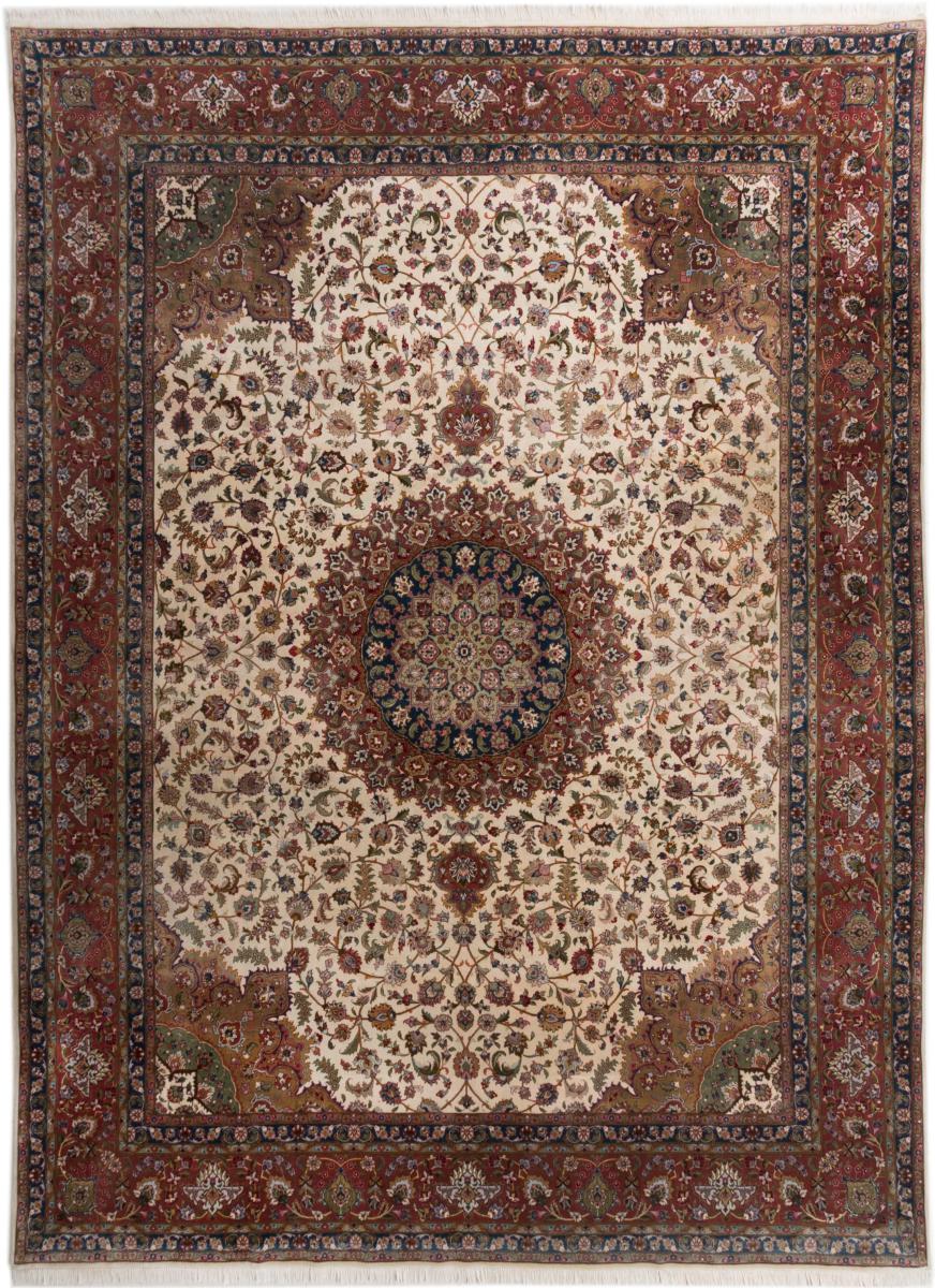 Tapete persa Tabriz 50Raj 13'0"x9'9" 13'0"x9'9", Tapete persa Atado à mão