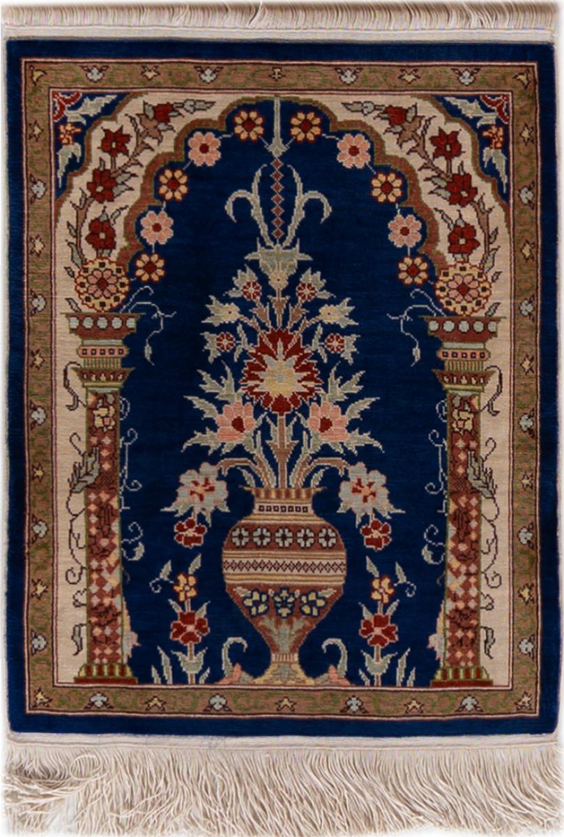  Hereke Silk 42x33 42x33, Persian rug Hand-knotted