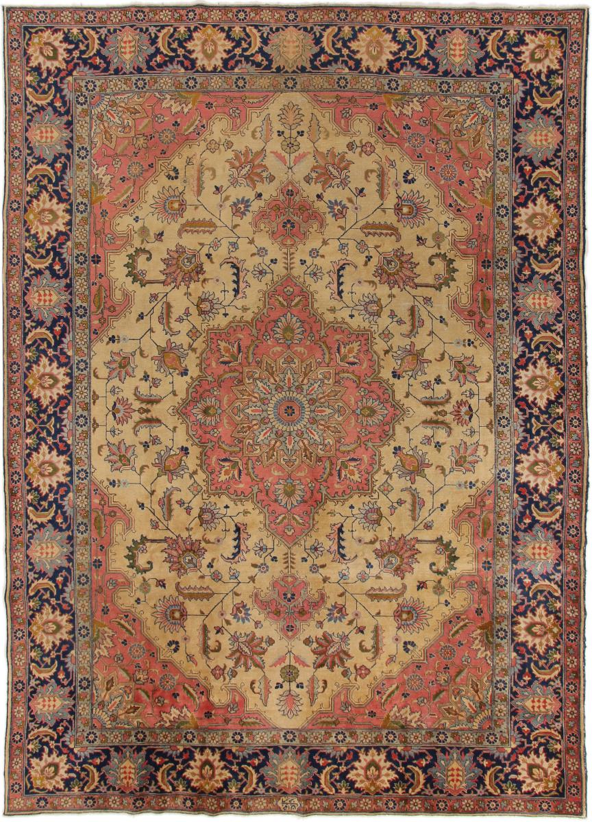 Tapete persa Tabriz Velho 359x261 359x261, Tapete persa Atado à mão