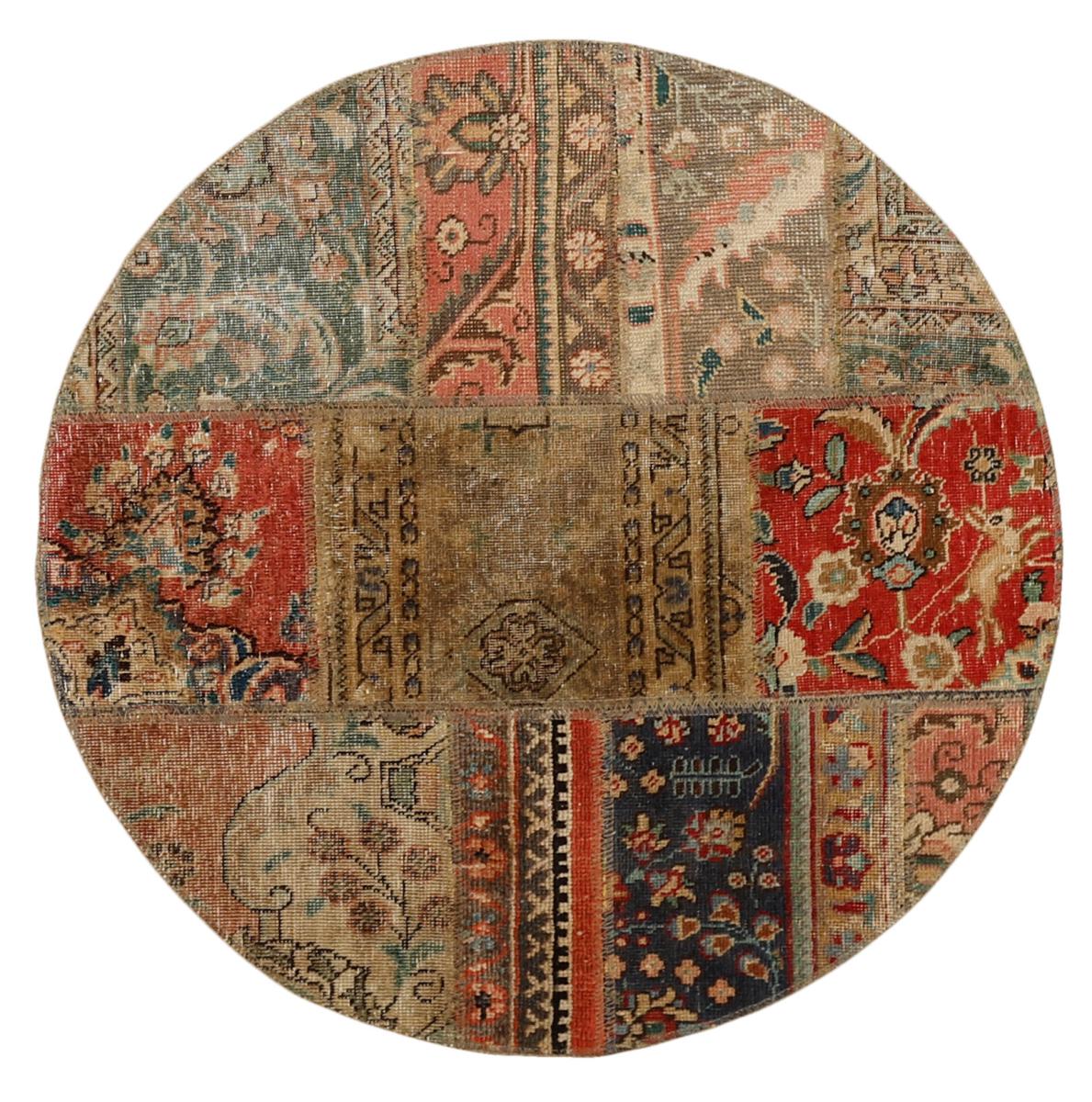 Tapis persan Patchwork 99x101 99x101, Tapis persan Noué à la main