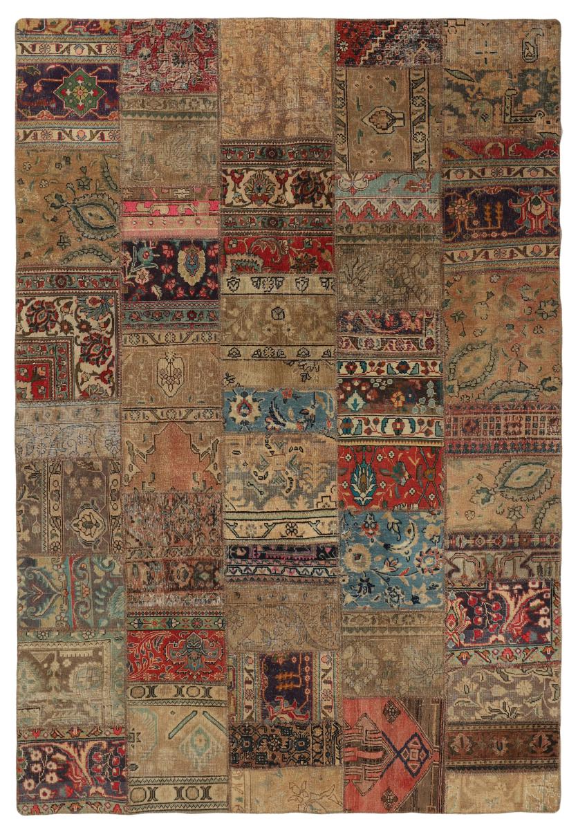 Persisk matta Patchwork 309x211 309x211, Persisk matta Knuten för hand