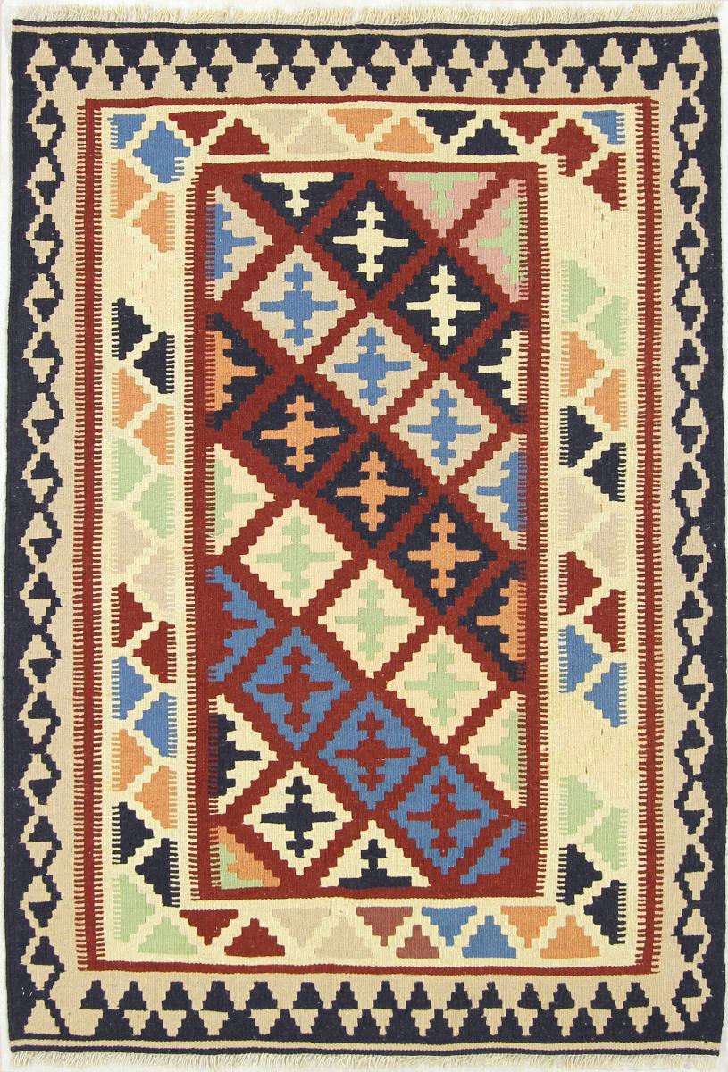 Tapete persa Kilim Fars 4'9"x3'5" 4'9"x3'5", Tapete persa Tecido à mão