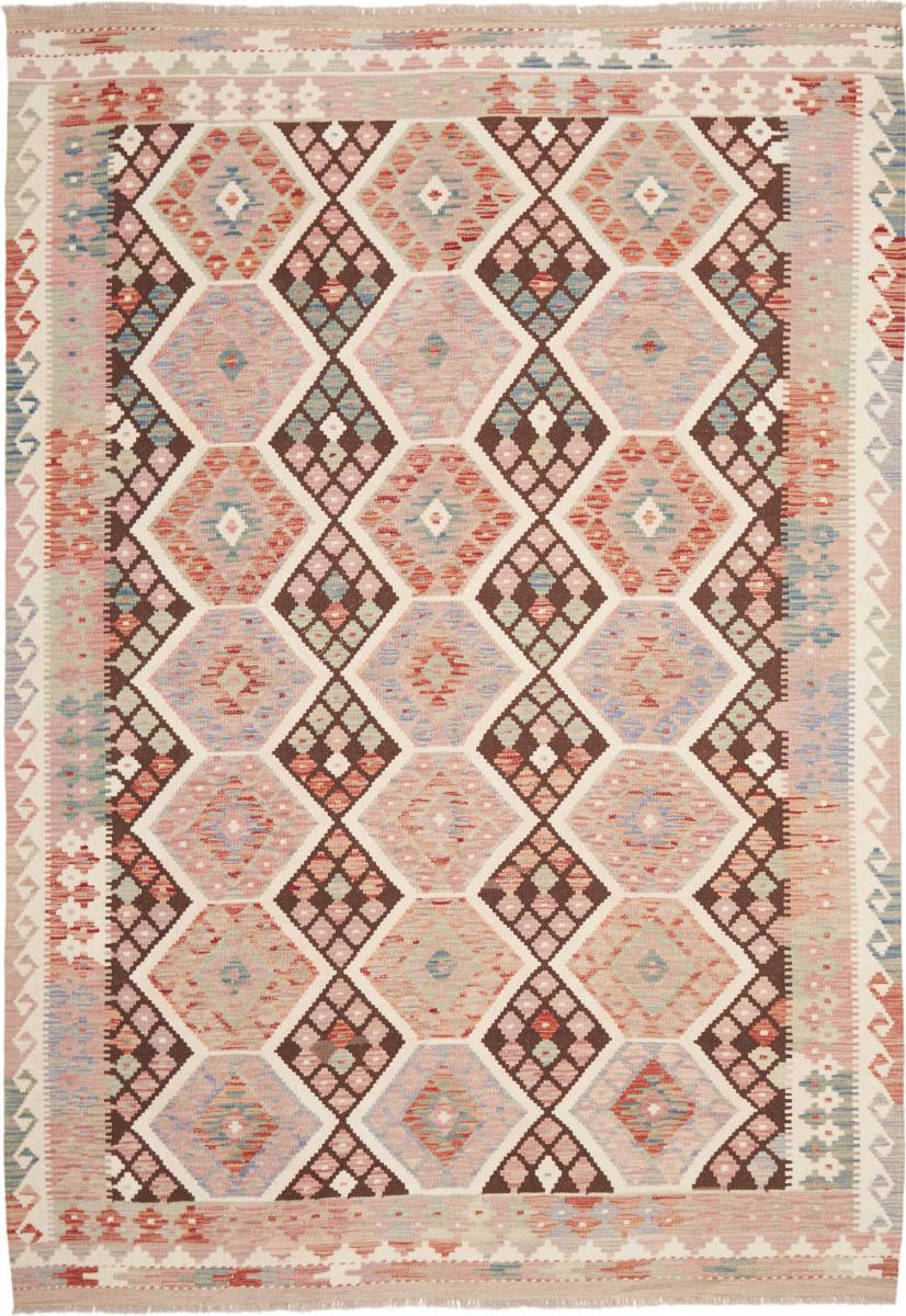 Afghansk tæppe Kelim Afghan 249x175 249x175, Persisk tæppe Håndvævet