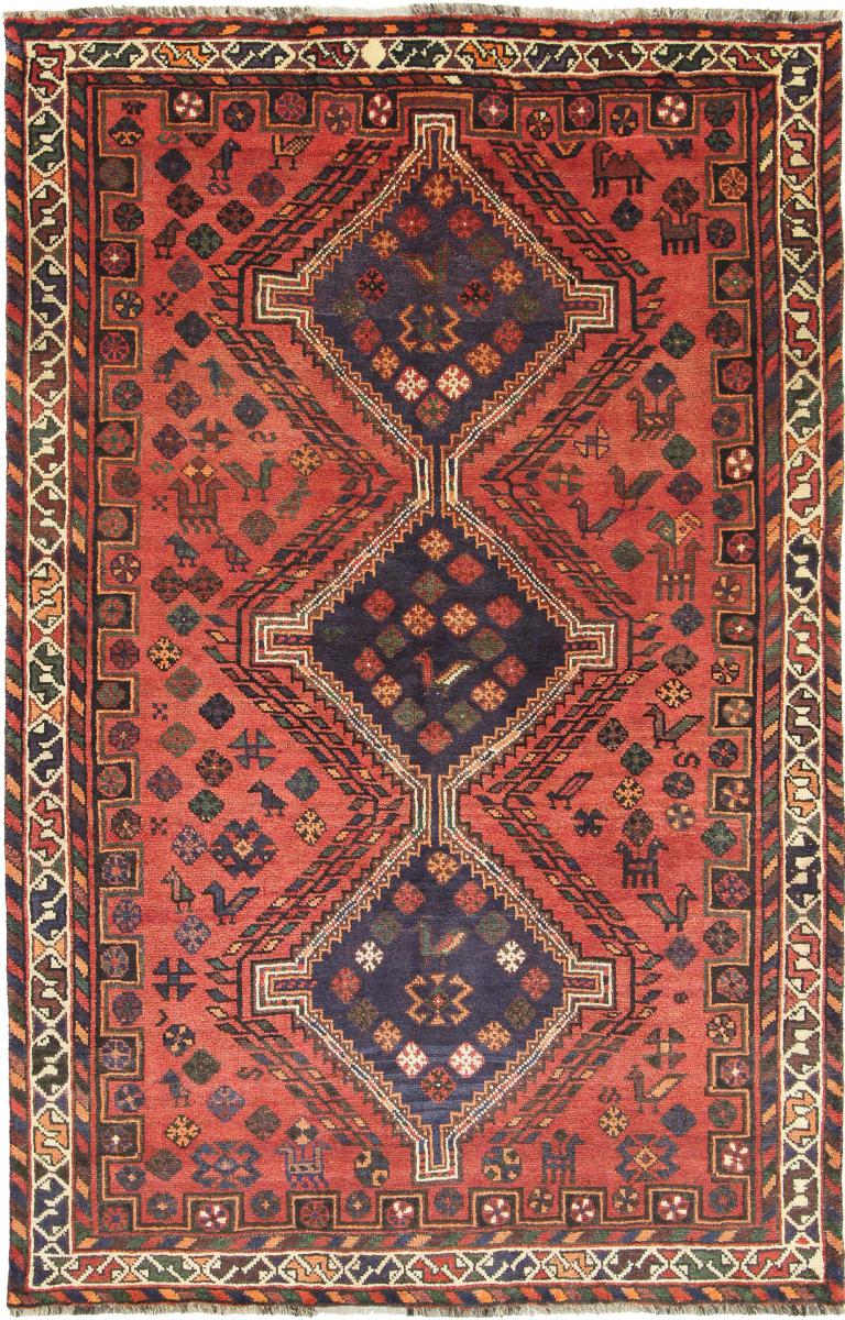 Tapete persa Shiraz 248x161 248x161, Tapete persa Atado à mão